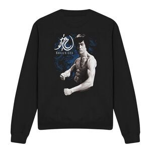 Bruce Lee Unisex Adult Stance Dragon Sweatshirt / Black